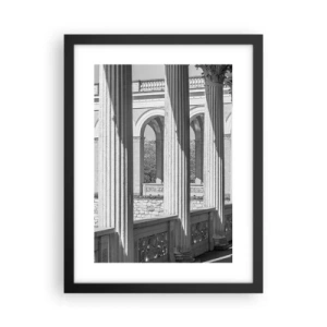 Poster in cornice nera - Portico soleggiato - 30x40 cm