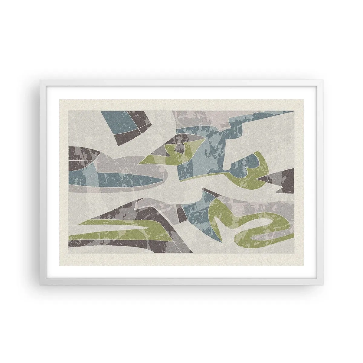 Poster in cornice bianca - Composizione oltre il vetro - 70x50 cm