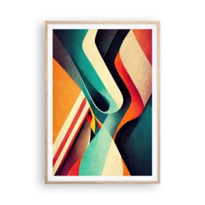 Poster in cornice rovere chiaro - Composizione intensa - 70x100 cm