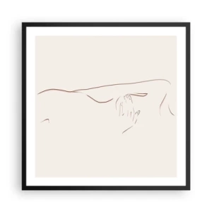 Poster in cornice nera - La forma del desiderio - 60x60 cm