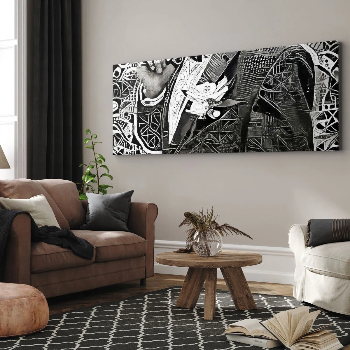 Quadro su tela - Stampe su Tela - Solo in apparenza un uomo grigio - 100x40 cm