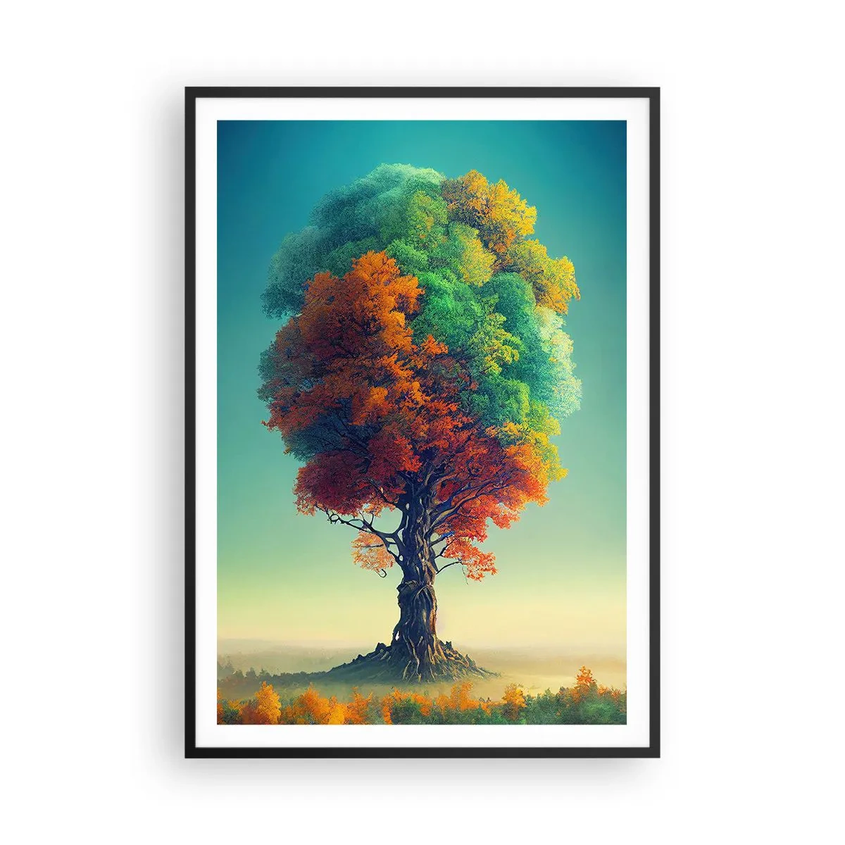 Poster in cornice nera - La quercia: il padre della natura - 70x100 cm