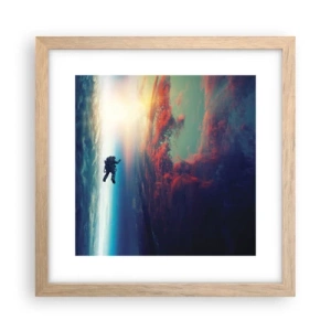 Poster in cornice rovere chiaro - Affrontando l'universo - 30x30 cm