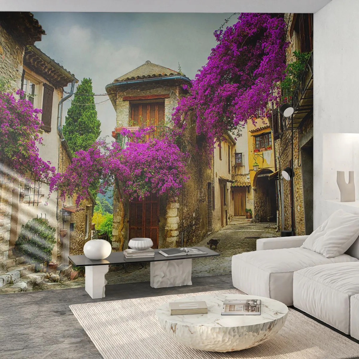 Fotomurali Standard Eco - Sotto un baldacchino di fiori - Paesaggio, Architettura, Città - 400x280 cm