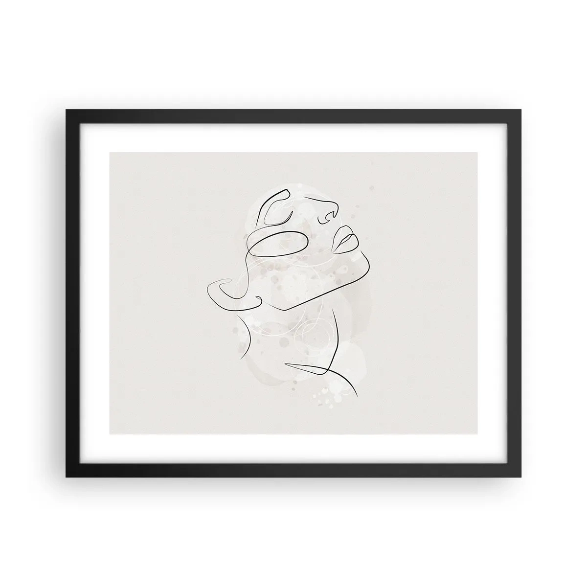 Poster in cornice nera - Profilo di sogno - 50x40 cm