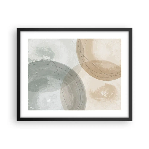 Poster in cornice nera - Compenetrazione di mondi - 50x40 cm