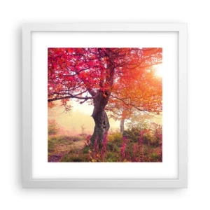 Poster in cornice bianca - L'esplosione della fioritura - 30x30 cm