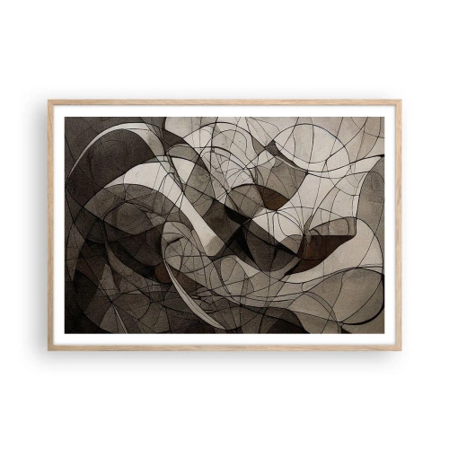 Poster in cornice rovere chiaro - La circolazione dei colori della terra - 100x70 cm