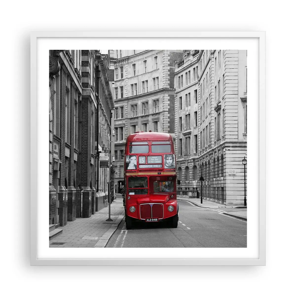 Poster in cornice bianca - Il quotidiano non deve essere grigio - 60x60 cm