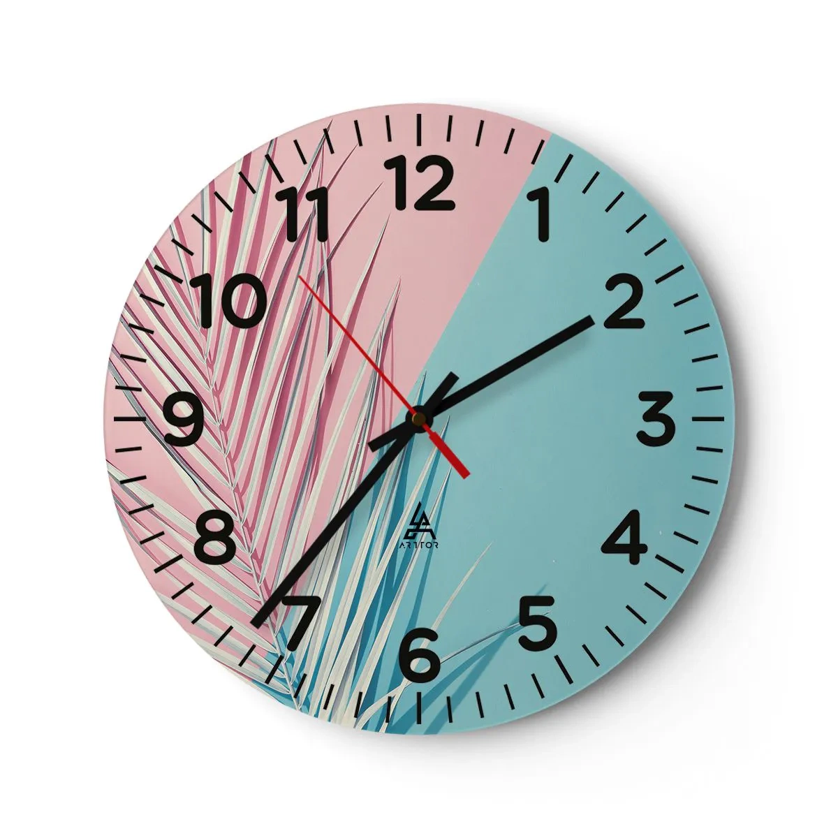 Orologio da parete - Orologio in Vetro - Impressione tropicale - 40x40 cm