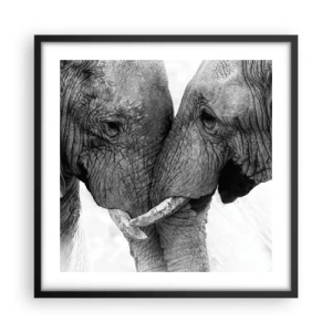 Poster in cornice nera - Dichiarazione sincera - 50x50 cm