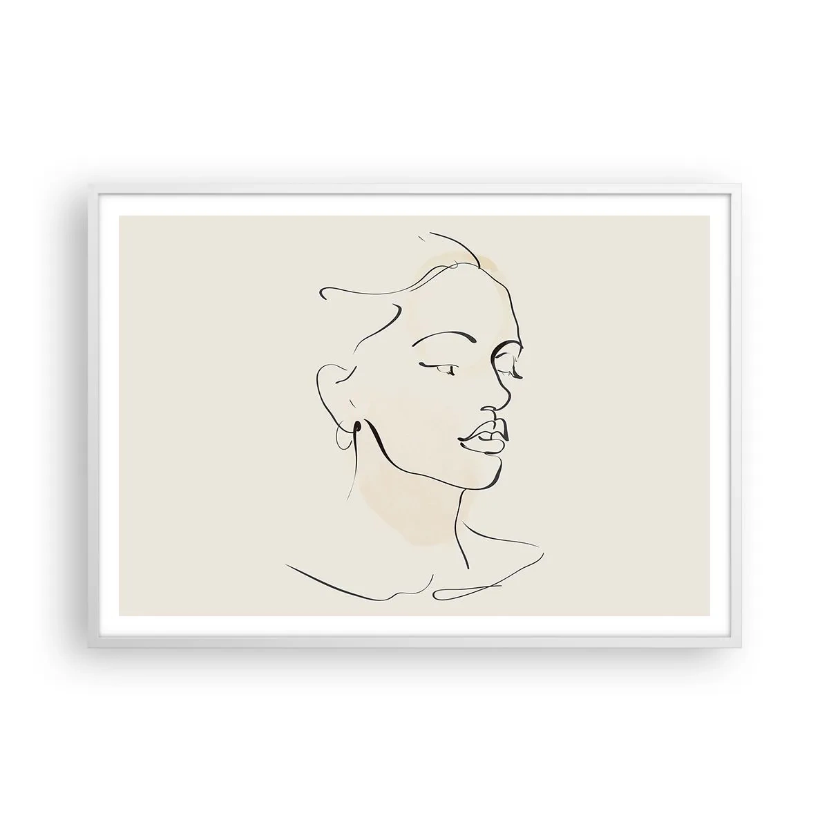 Poster in cornice bianca - Linea sicura - 100x70 cm