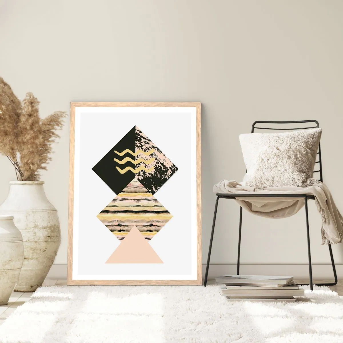 Poster in cornice rovere chiaro - Non è così facile - 61x91 cm