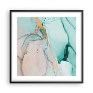 Poster in cornice nera - Danza di forme e colori - 50x50 cm