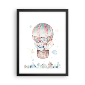 Poster in cornice nera - Torniamo presto! - 30x40 cm