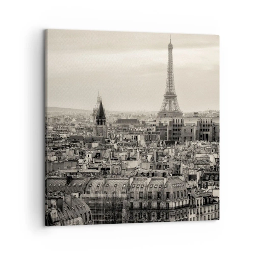 Quadro su tela - Stampe su Tela - Sui tetti di Parigi - 50x50 cm