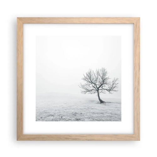 Poster in cornice rovere chiaro - Contro il nulla - 30x30 cm