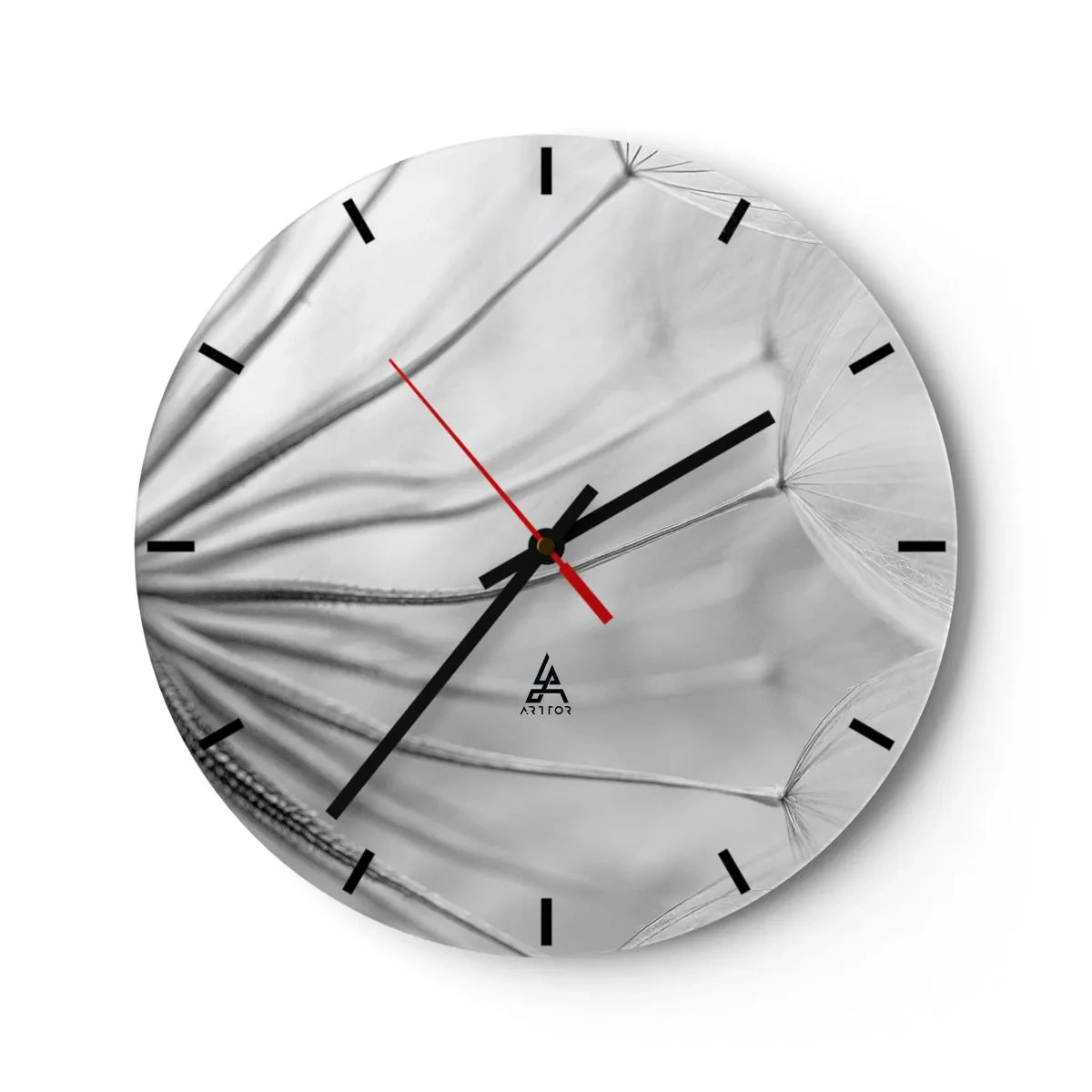 Orologio da parete - Orologio in Vetro - Denti di leone, aquiloni - 40x40 cm