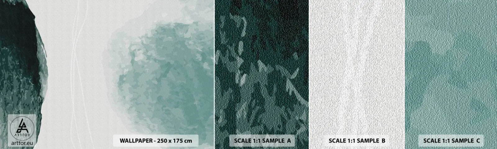 Campione Di Fotomurale Standard Eco - Incontro con la nebbia - Moderno, Minimalista, Astrazione - 100x30 cm