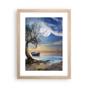 Poster in cornice rovere chiaro - È la fine o l'inizio? - 30x40 cm