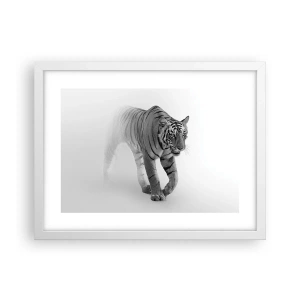 Poster in cornice bianca - Incantato nella nebbia - 40x30 cm