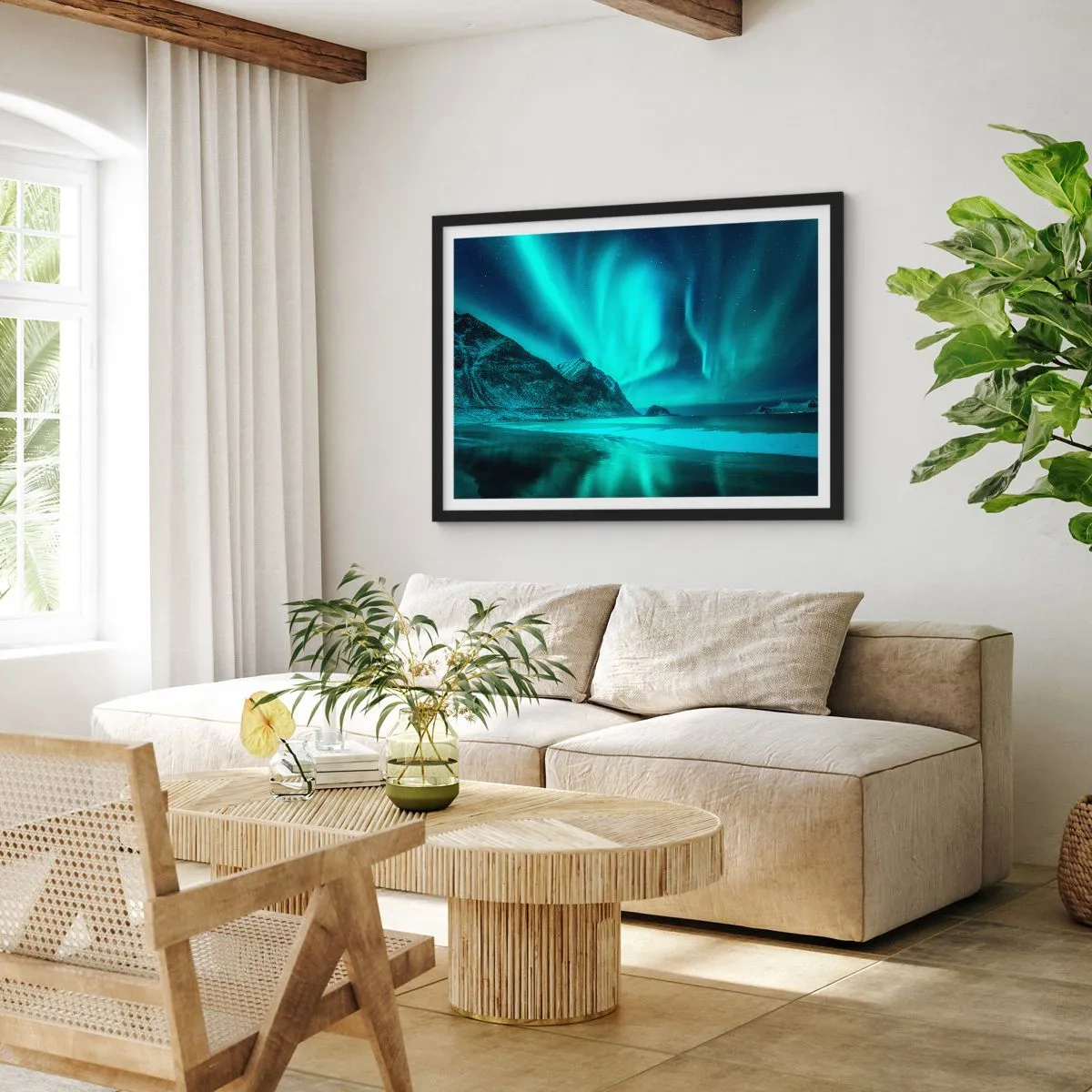 Poster in cornice nera - Miracolo del Nord - 40x30 cm