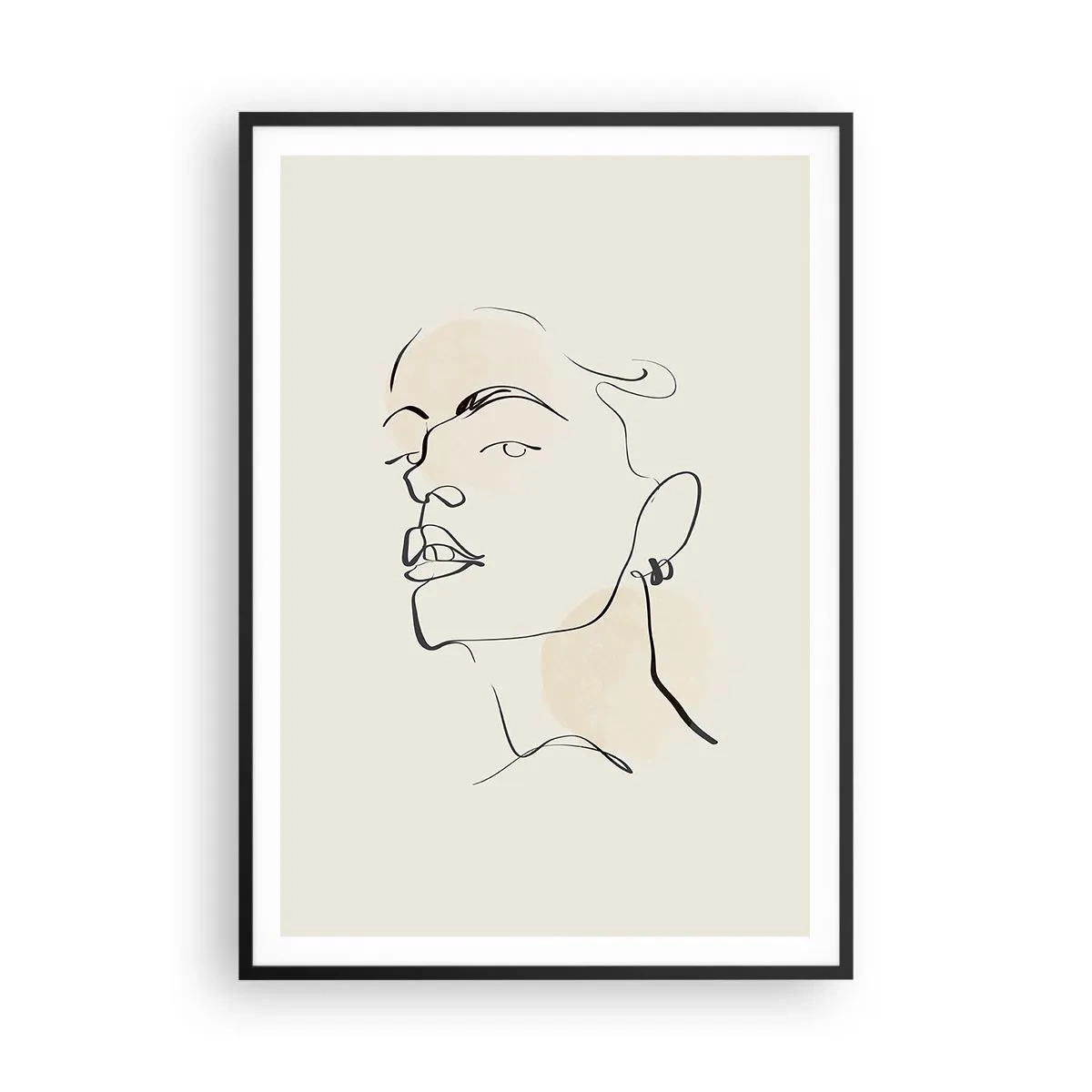 Poster in cornice nera - Sguardo fiero - 70x100 cm