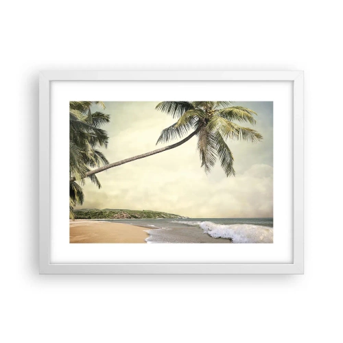 Poster in cornice bianca - Sogno tropicale - 40x30 cm