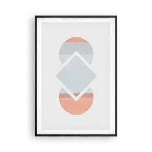 Poster in cornice nera - La situazione è chiara - 61x91 cm