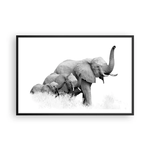 Poster in cornice nera - Uno, due, tre - 91x61 cm