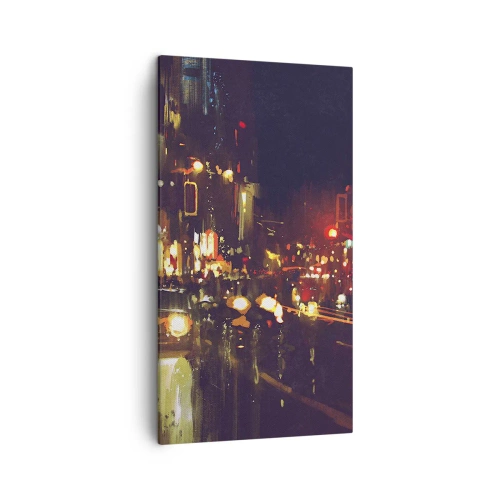 Quadro su tela - Stampe su Tela - Immersa nelle luci della notte - 45x80 cm