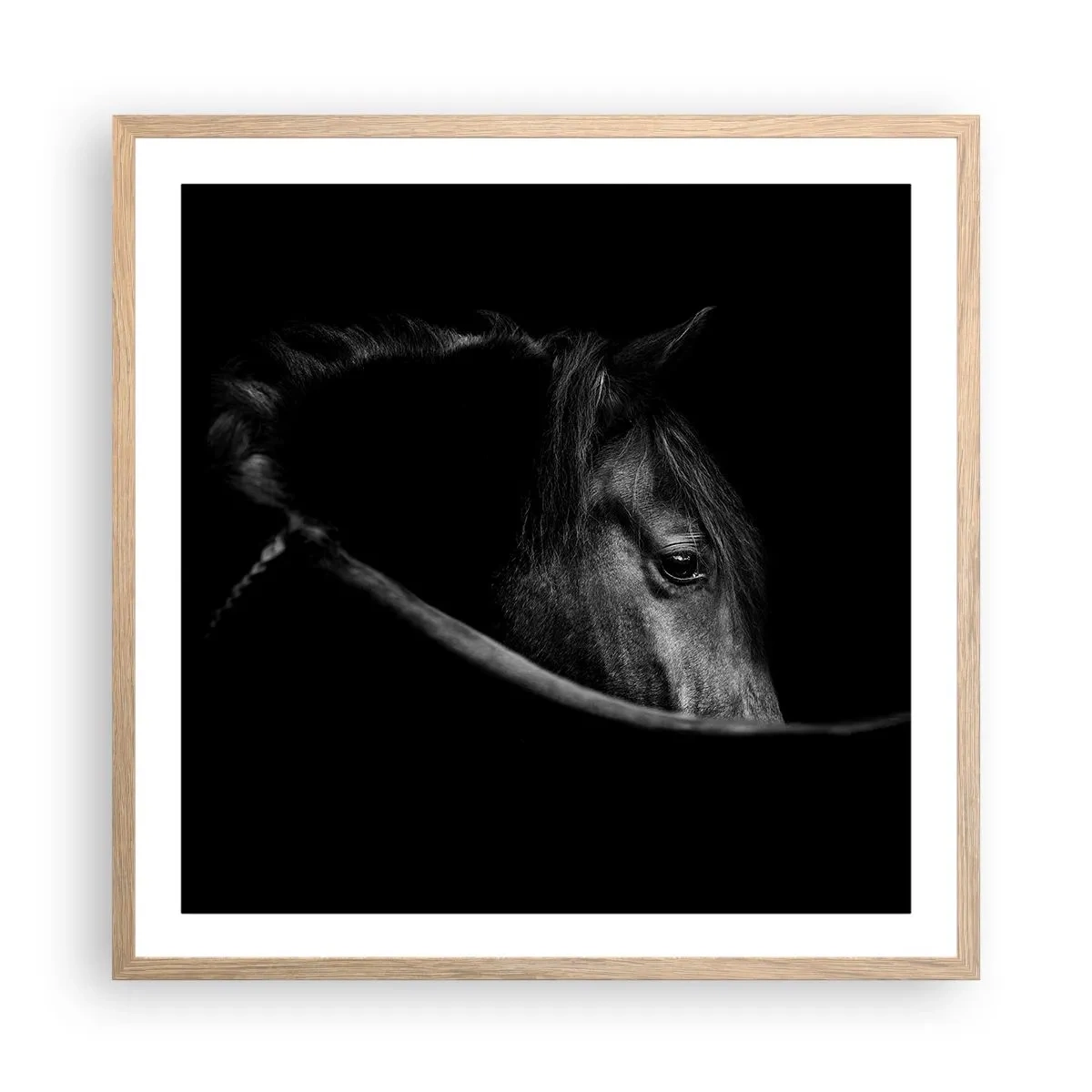 Poster in cornice rovere chiaro - Il principe nero - 60x60 cm