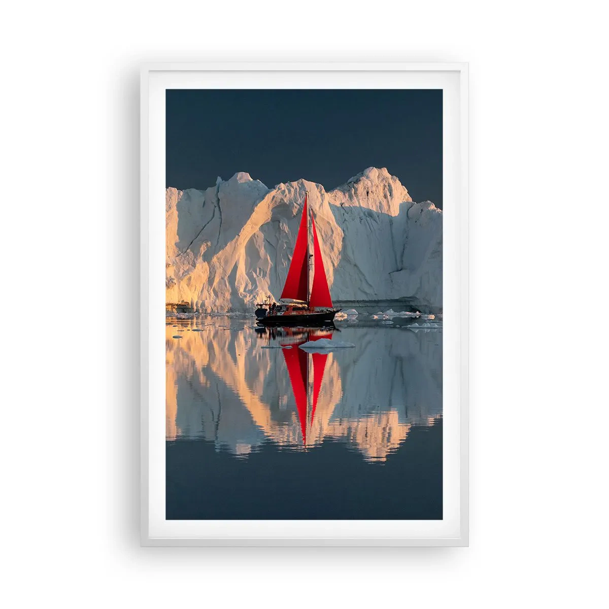 Poster in cornice bianca - Ai confini del mondo - 61x91 cm