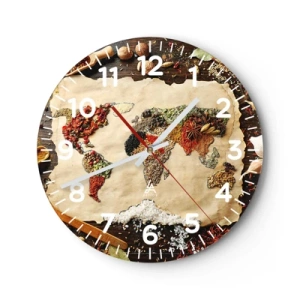 Orologio da parete - Orologio in Vetro - Tutti i gusti del mondo - 30x30 cm