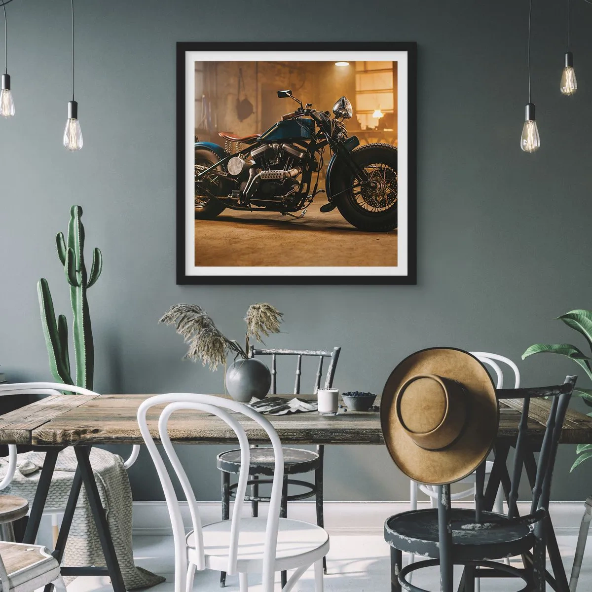 Poster in cornice nera - Posso tutto - 60x60 cm