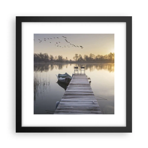 Poster in cornice nera - Tornerò un giorno - 30x30 cm