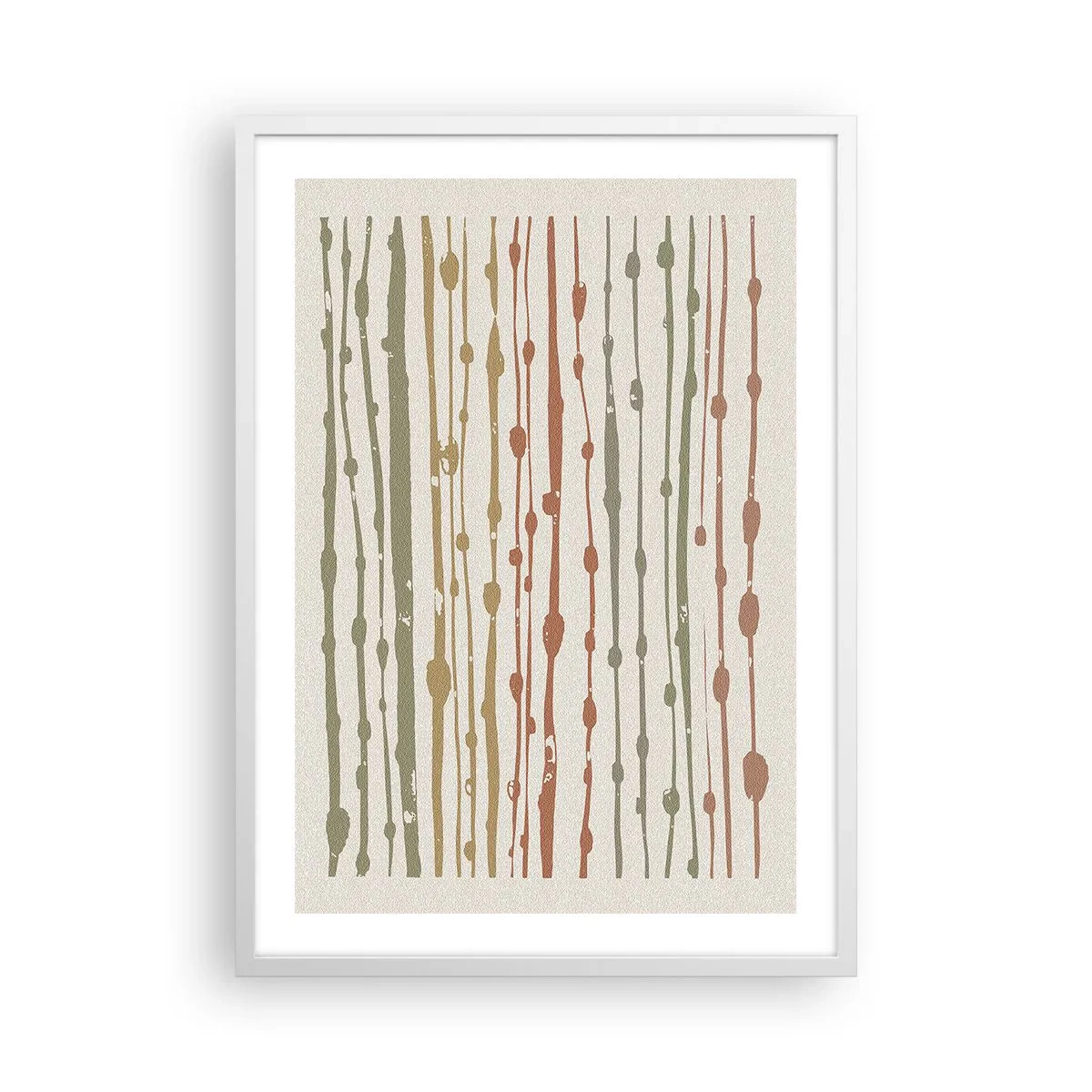 Poster in cornice bianca - La notazione musicale dei colori - 50x70 cm