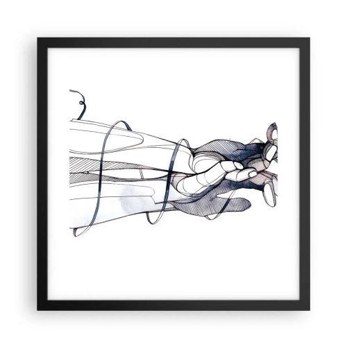 Poster in cornice nera - Studio del tocco - 40x40 cm