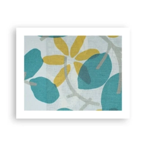 Poster - Tra le foglie azzurre - 50x40 cm