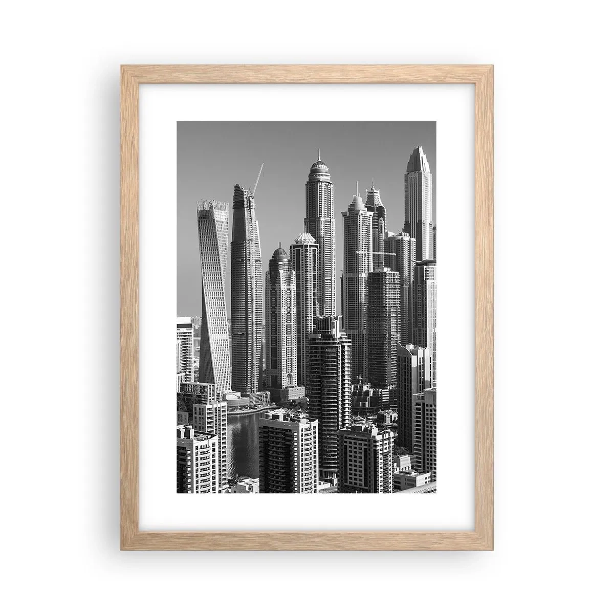 Poster in cornice rovere chiaro - La città sul deserto - 30x40 cm