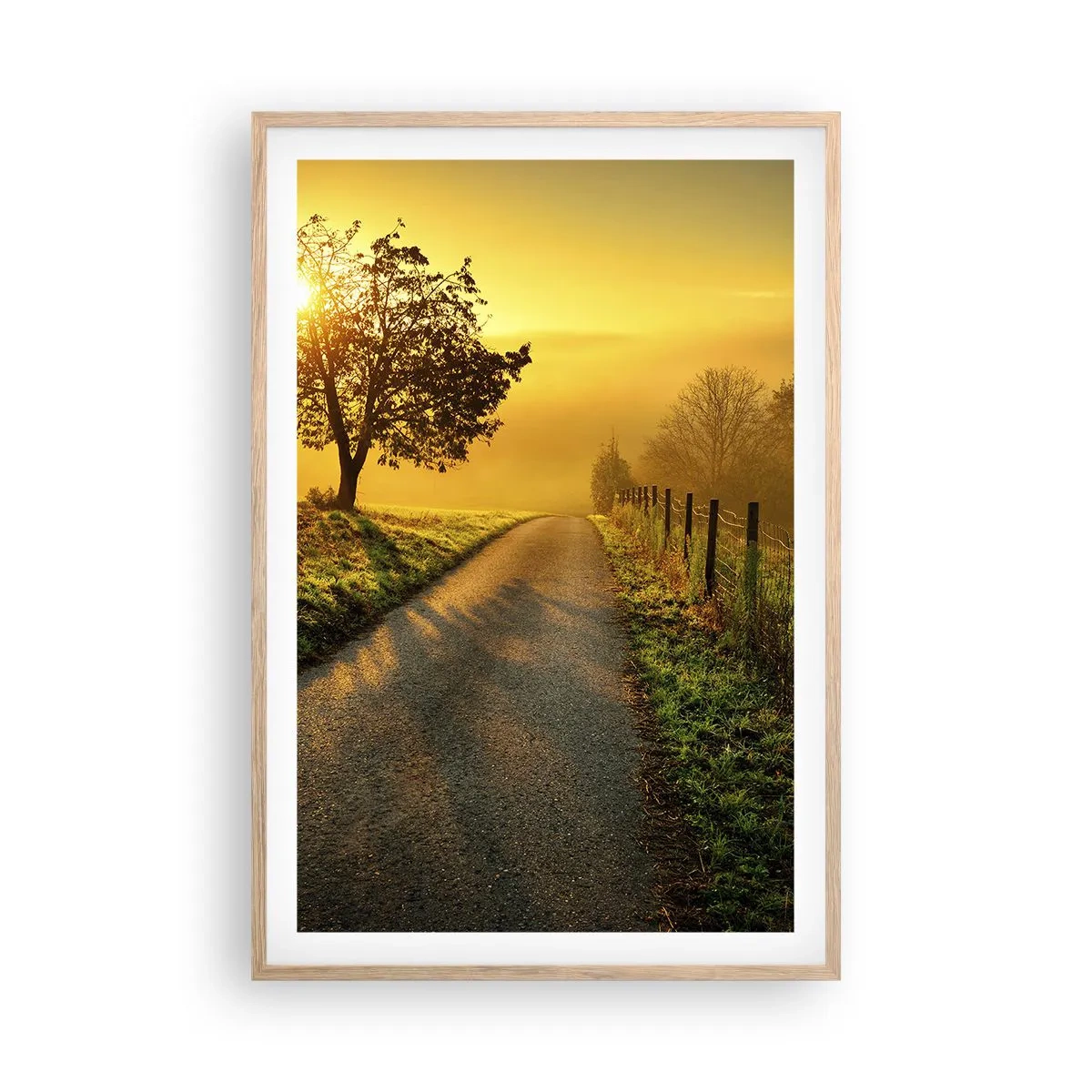 Poster in cornice rovere chiaro - Pomeriggio di miele - 61x91 cm