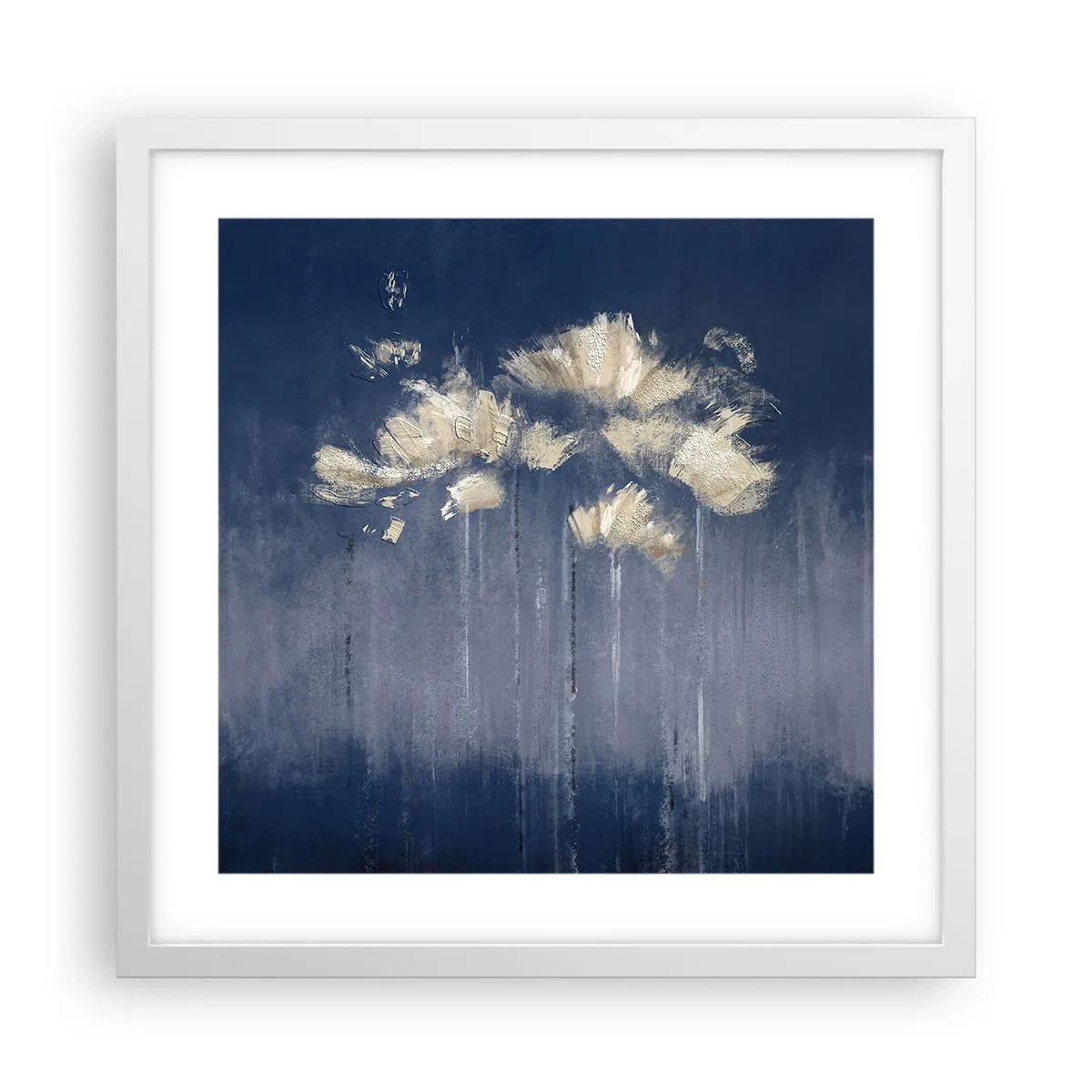 Poster in cornice bianca - Come petali al vento - 40x40 cm