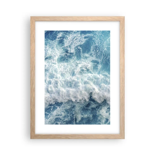 Poster in cornice rovere chiaro - Con gioia e saltellando - 30x40 cm