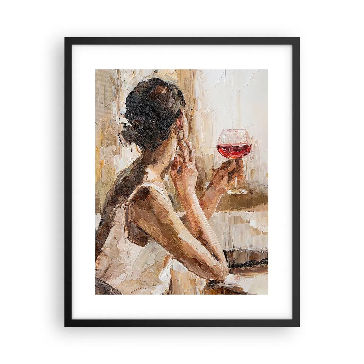 Poster in cornice nera - Il sapore di un buon momento - 40x50 cm