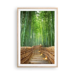 Poster in cornice rovere chiaro - Essenza della natura asiatica - 61x91 cm