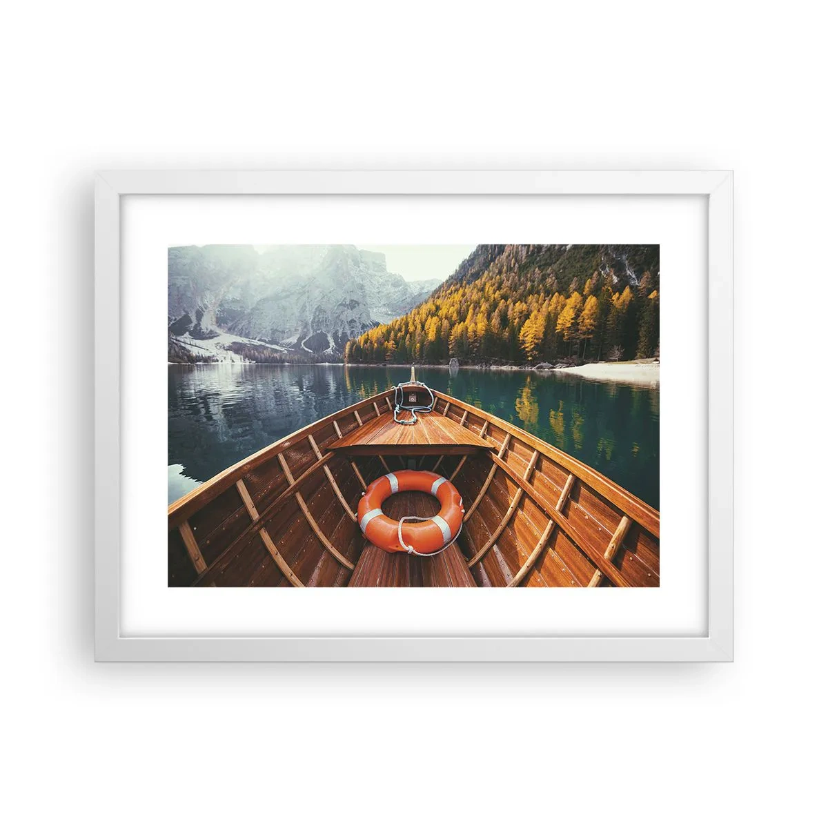 Poster in cornice bianca - Gita sui monti - 40x30 cm