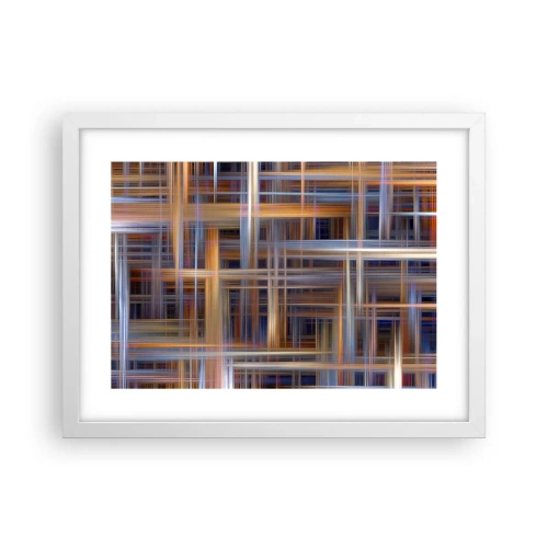 Poster in cornice bianca - Tessute con la luce - 40x30 cm