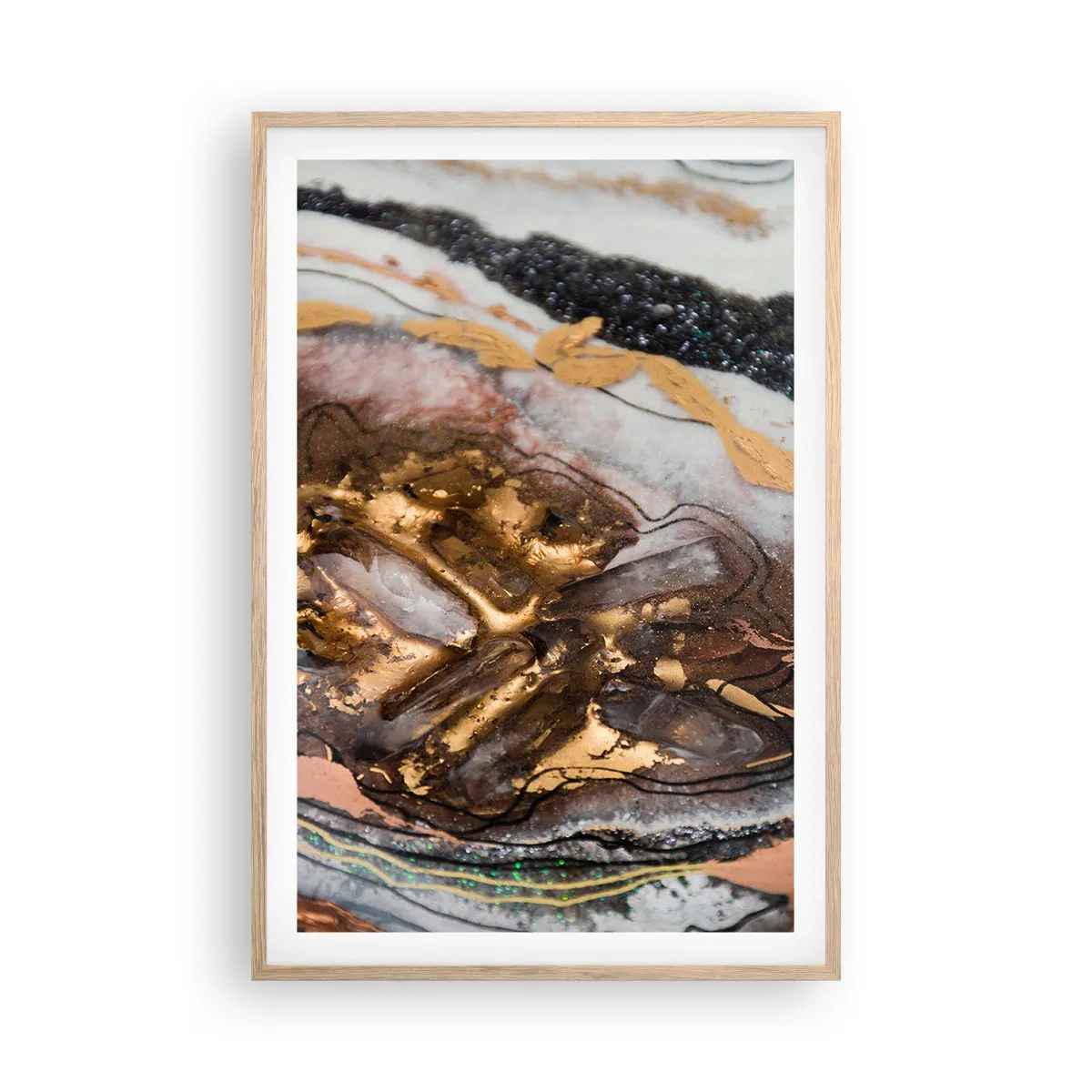 Poster in cornice rovere chiaro - L'elemento della terra - 61x91 cm