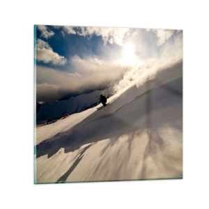 Quadro su vetro - Sfida dei monti accettata - 30x30 cm