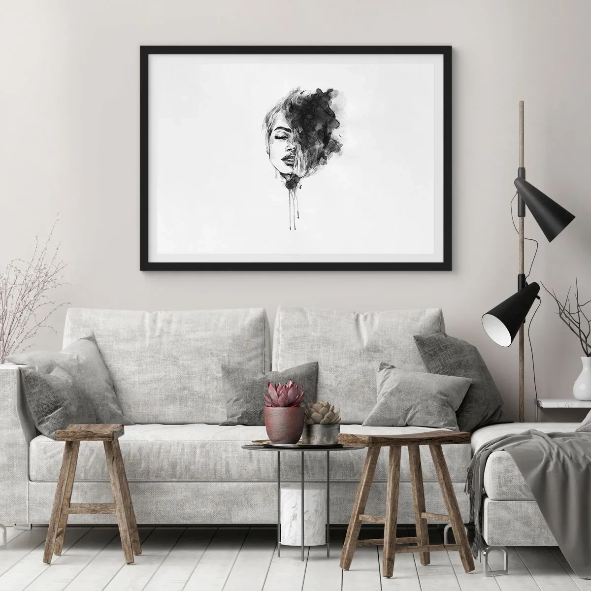 Poster in cornice nera - Cosa sogna la ragazza - 91x61 cm